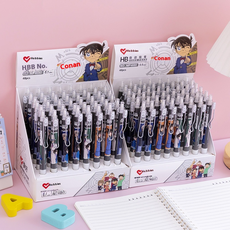 Hobby Detective Conan Co-branded Automatic Pencil Elementary School Students Children's Cartoon Creative Learning Supplies0.7 Pencil