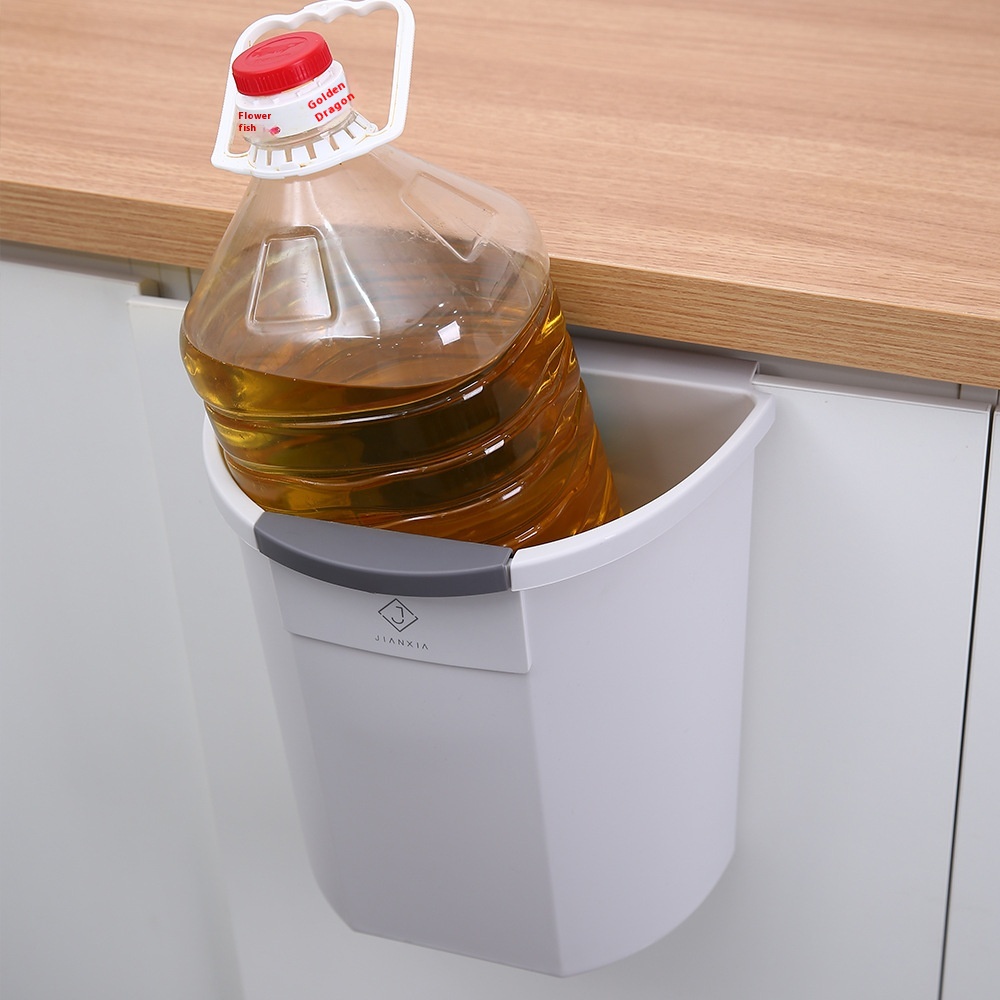 Hanging Trash Can Nordic Style Kitchen Dedicated Kitchen Waste Wall-mounted Household Coverless Pull Machine Storage Cylinder Desktop