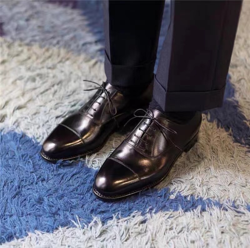 Zeyi Formal Business Leather Shoes Men's Leather Shoes Coffee Brown Pointed Toe Oxford Shoes