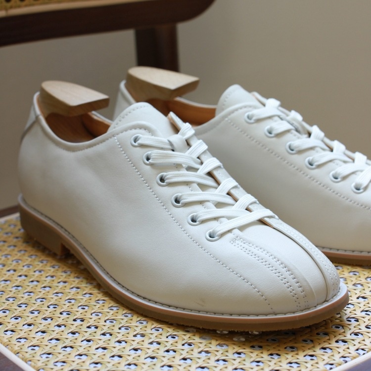 One Piece Drop Shipping Spring And Summer Genuine Leather Retro Bowling Shoes Men's Thick Heel Thick Bottom Color Matching German Training Shoes Casual Sports