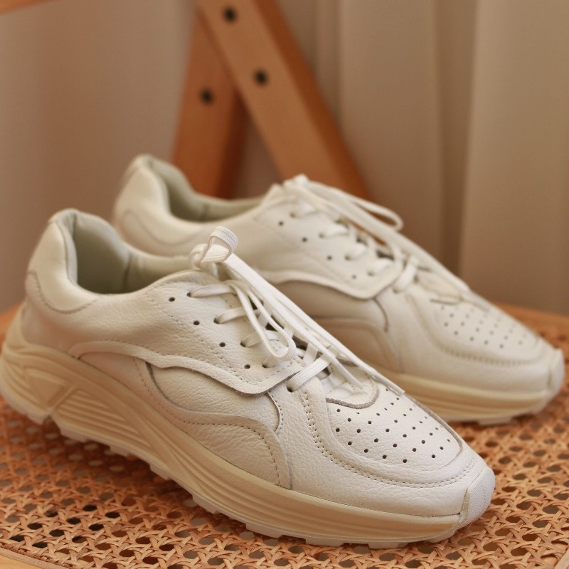 Zeyi Men's Shoes Autumn White Shoes Youth All-match Thick-soled White Sports Casual Sneakers