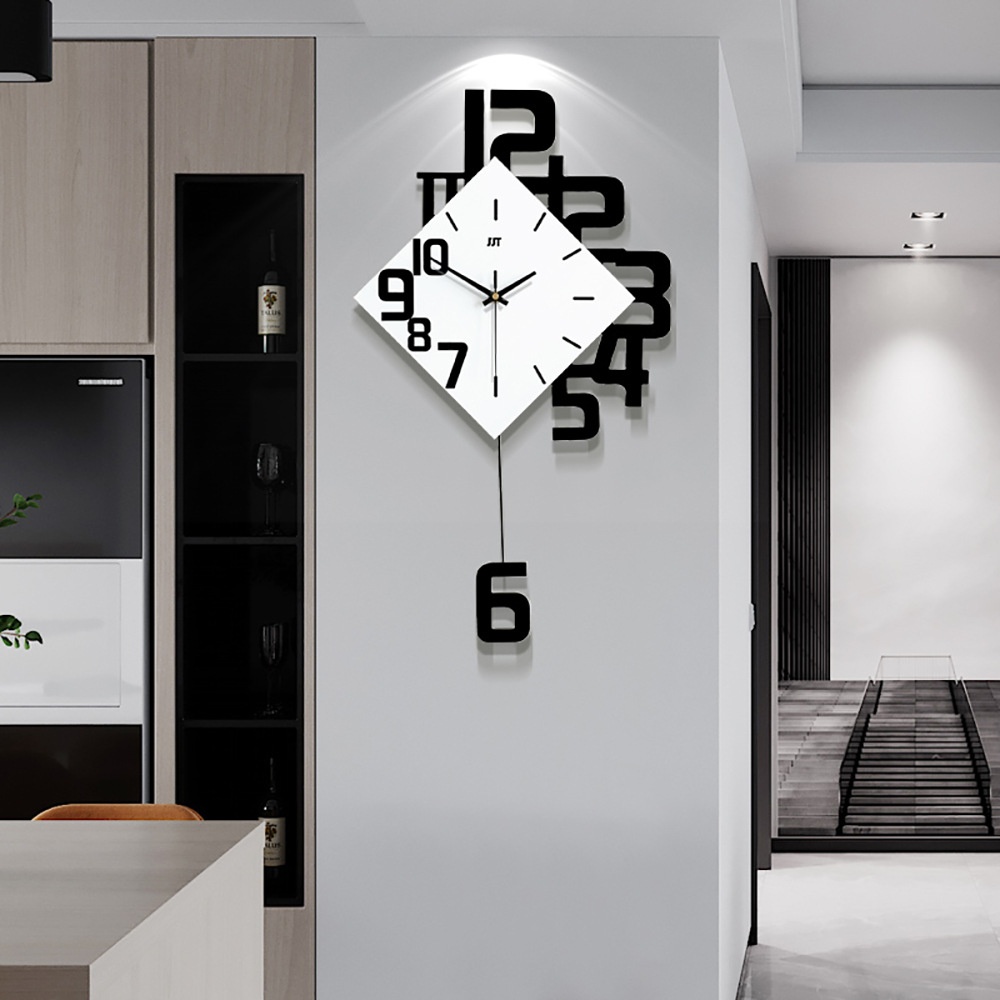 Clocks And Watches Personalized Digital Clock Fashion European Style Living Room Wall Clock Wooden Creative Decorative Wall Clock Quartz Foreign Trade