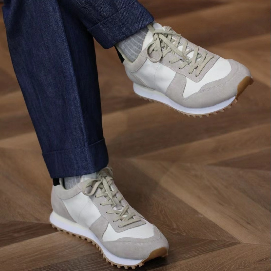 Breathable Shock-absorbing Marathon Marathon Suede Retro Running Shoes All-match Sports Casual Shoes For Men