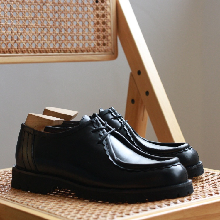 British Kleman Leather Shoes Men's Kangaroo Shoes Japanese Workwear Casual All-match Genuine Leather Height-enhancing Retro Derby Shoes