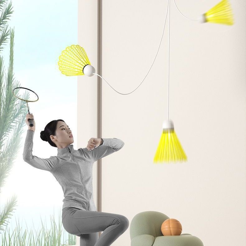 Badminton Training Device Single Singles Artifact Practice Fitness Sparring Hanging Training Device Backspin Ball Power Trainer