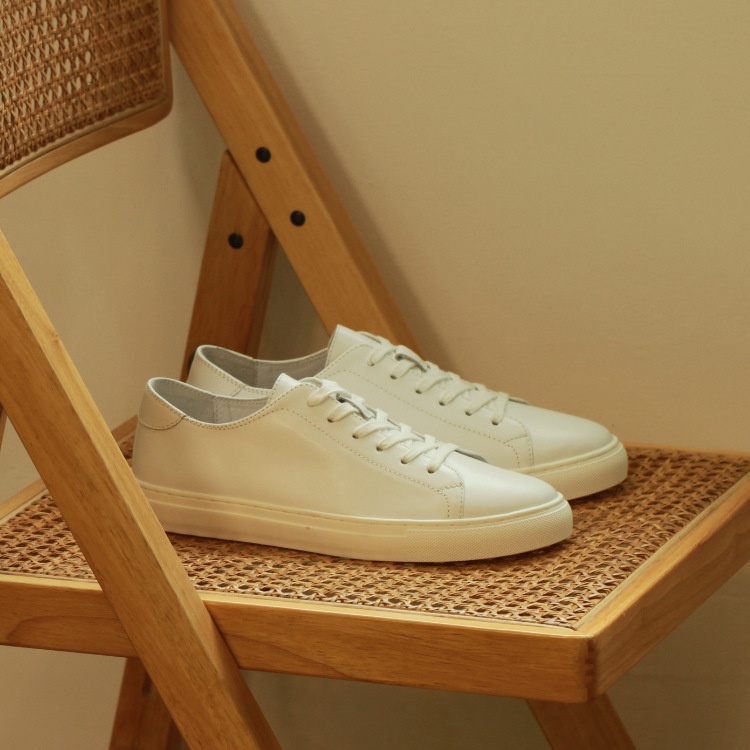 Classic One-piece Korean Casual Versatile First-layer Cowhide Comfortable Casual Pants Casual Shoes CPWhite Shoes Men