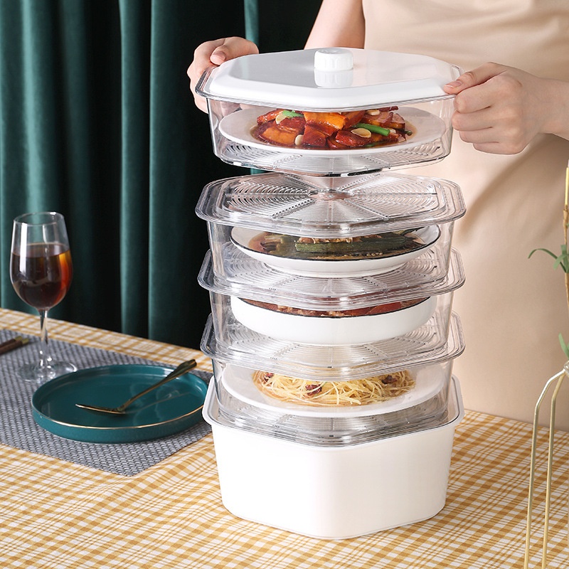 Stackableulation Vegetable Cover Household Vegetable Cover Leftovers Multi-layer Storage Rack Kitchen Artifact Food Table Cover