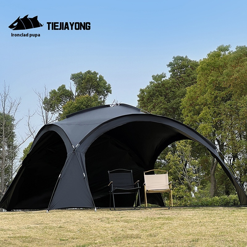 Dome Canopy Outdoor Camping Beach Field Self-driving Rainproof Sunshade Black Super Large Spherical Tent In Stock