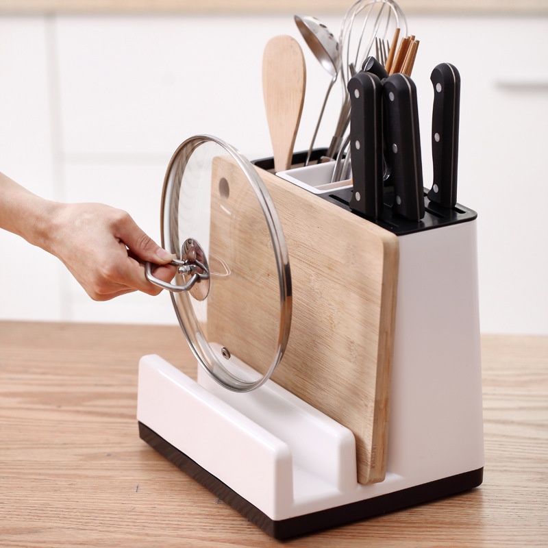 Kitchen Multifunctional Knife Rack Knife Storage Rack Chopstick Cage Chopstick Tube Cutting Board Cutting Board Pot Cover Rack Tableware Storage Box