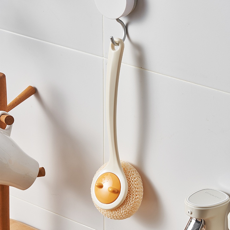 Kitchen Long Handle Cleaning Brush Household Decontamination Pot Washing Brush Dish Washing Brush Can Be Hung Sink Stove Cleaning Brush