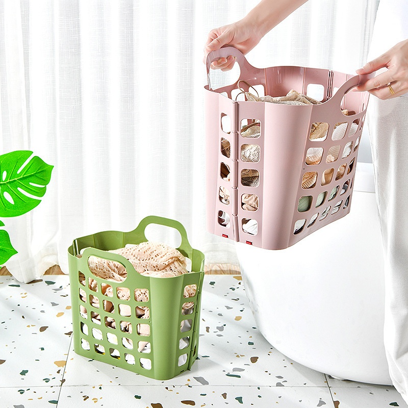 Foldable Laundry Basket For Dirty Clothes Storage Basket For Bathroom Wall-mounted Household Bathroom Artifact