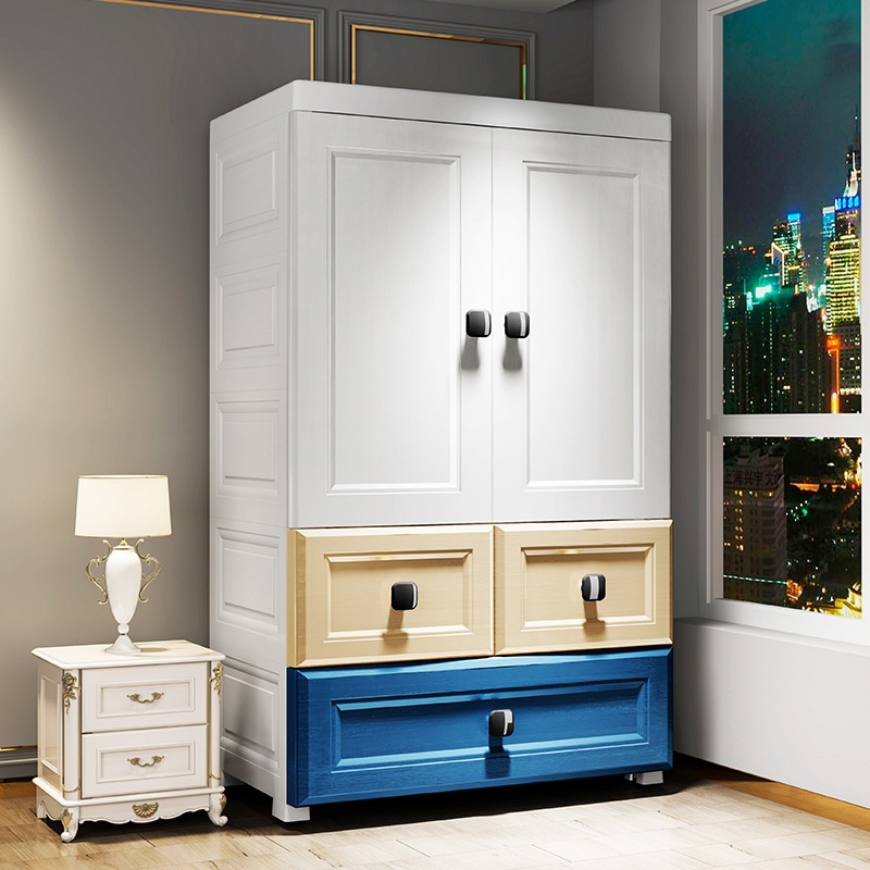 Super Peng70 Width Morandi Children's Wardrobe Thickened,Deepened And Heightened Baby Wardrobe Storage Cabinet Sundries Cabinet