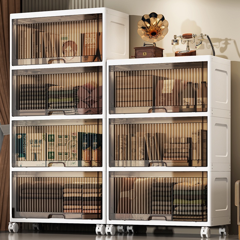 40-70 CMMulti-layer Flip Drawer Living Room Kitchen Toy Storage Cabinet Snack Sundries Cabinet Transparent Storage Cabinet