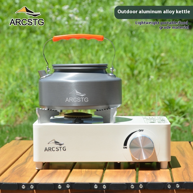 ARCSTGOutdoor Kettle Self-driving Outdoor Tea Boiling Water Hot Water Kettle Camping Can Boil Water Cooker Aluminum Alloy