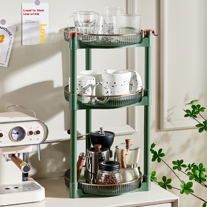 Cup Storage Seasoning Rack Kitchen Rotatable Countertop Oil,Salt,Sauce And Vinegar Bottle Seasoning Storage Multifunctional