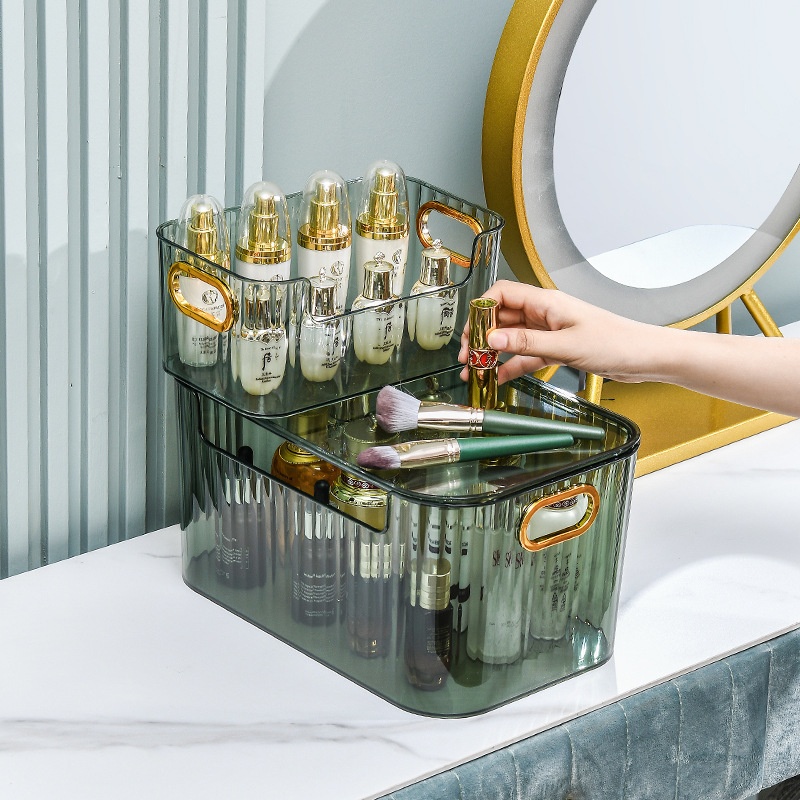 Transparent Acrylic Cosmetics Storage Box Large Capacity Storage Box Sundries Snacks Book Desktop Storage Box