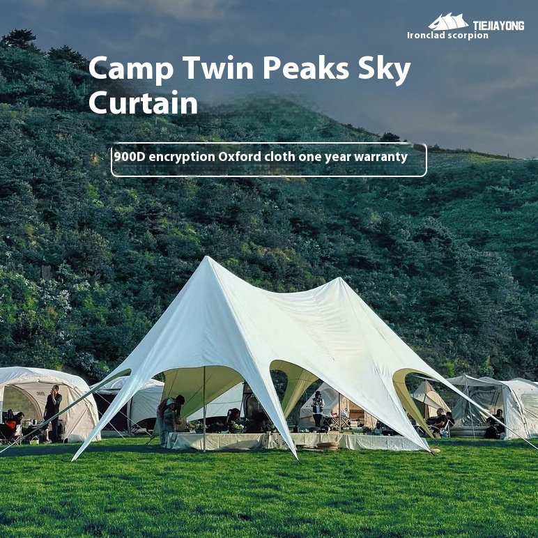 Internet Celebrity Three Camel Hump Sunshade Canopy Outdoor Multi-person Waterproof Sunscreen Camping Wanchongshan Canopy Large Camping Base