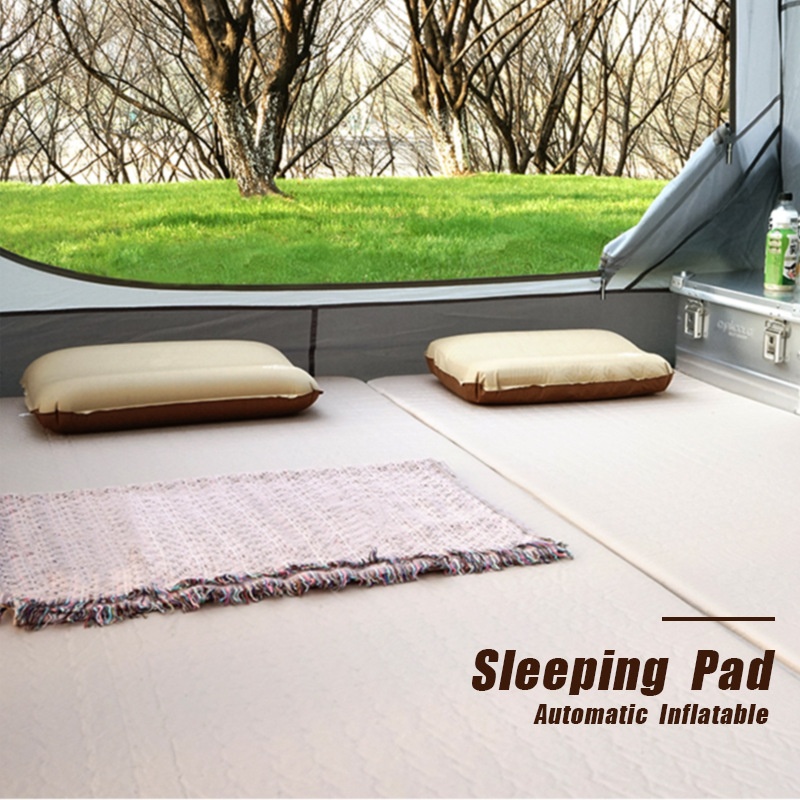 Outdoor Camping Widened Tent Inflatable Mat Automatic Inflatable Moisture-proof Double Mattress Double Inlet And Outlet Inflatable Mat Floor Mat