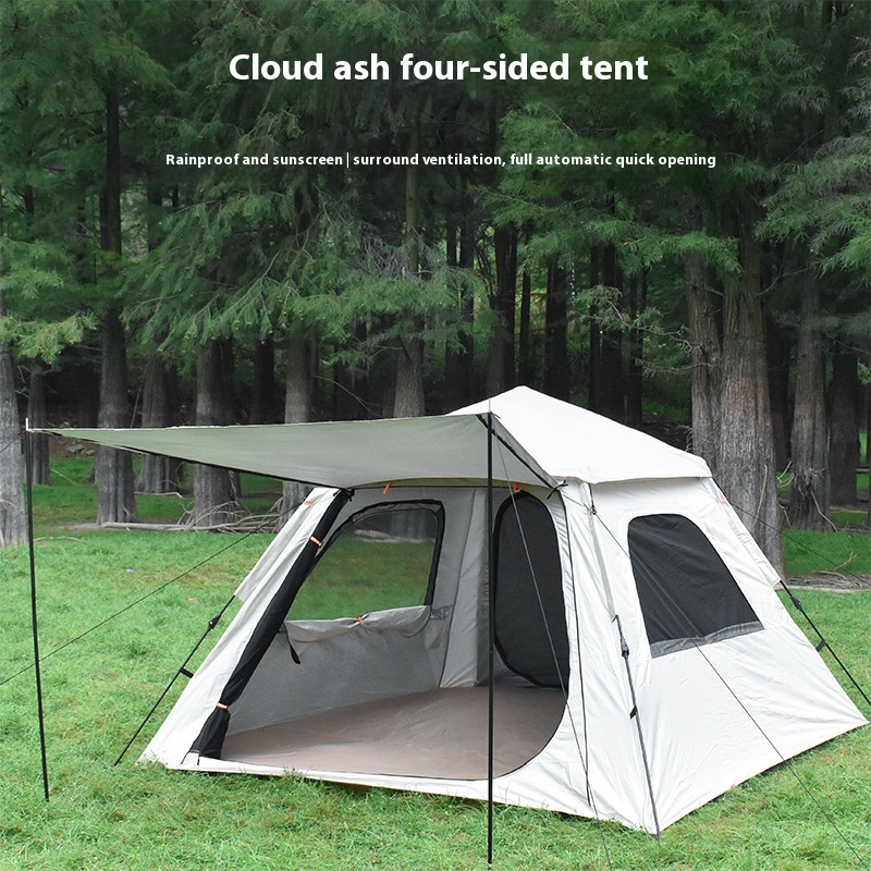 Autumn Tent Outdoor Camping Fully Automatic Breathable Sunscreen Thickened Camping Large Beach Quick-opening Folding Tent
