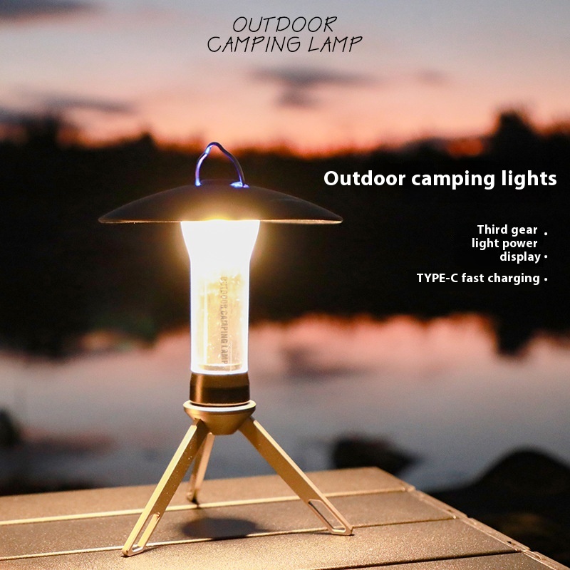 Multifunctional Retro Camping USBCharging Led Tent Outdoor Lantern Portable Lantern Equipment Camping Lantern