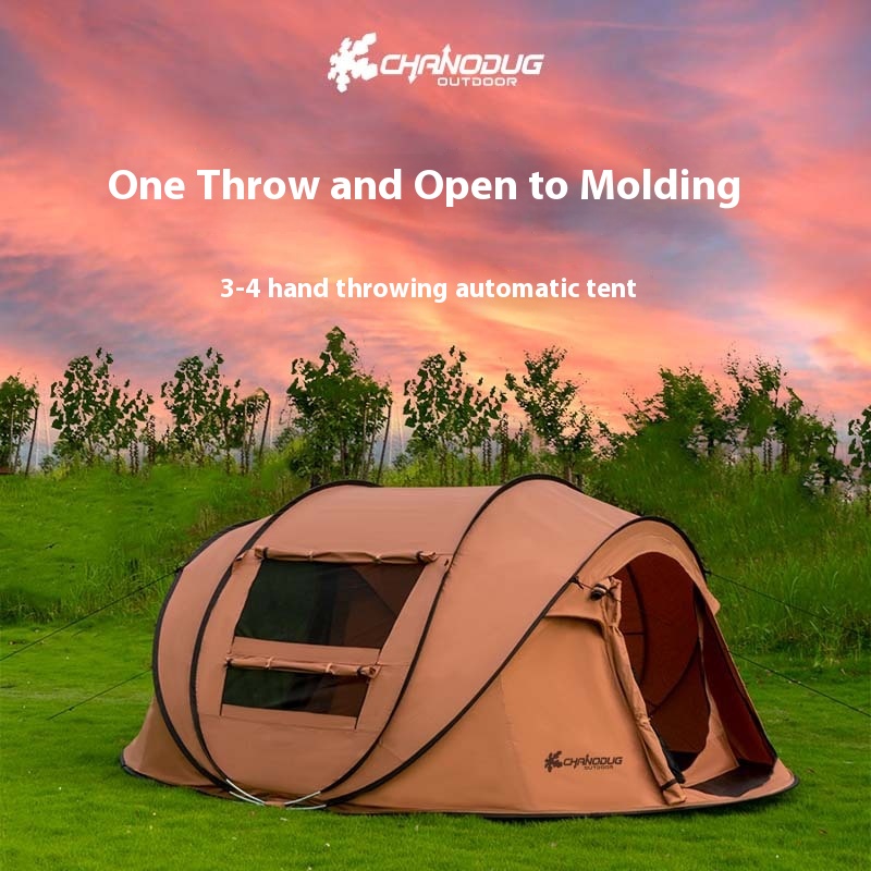 Xanodoji One-second Quick-open Tent Outdoor Folding Portable Camping Tent Camping Cotton Tent