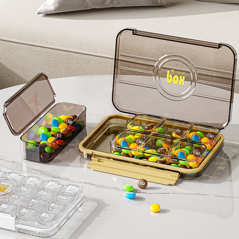 Portable Medicine Box For Three Meals ADay,Portable Medicine Packaging Box,Seven-day Medicine Reminder Box,Large-capacity Medicine Dispenser