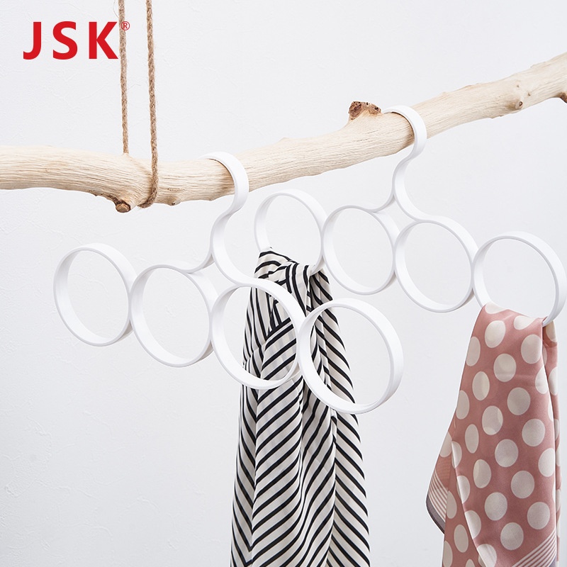 HSBCXinjia Circle Scarf Rack Multi-purpose Hanger Scarf Silk Scarf Tie Hanger Plastic Towel Rack Trouser Rack