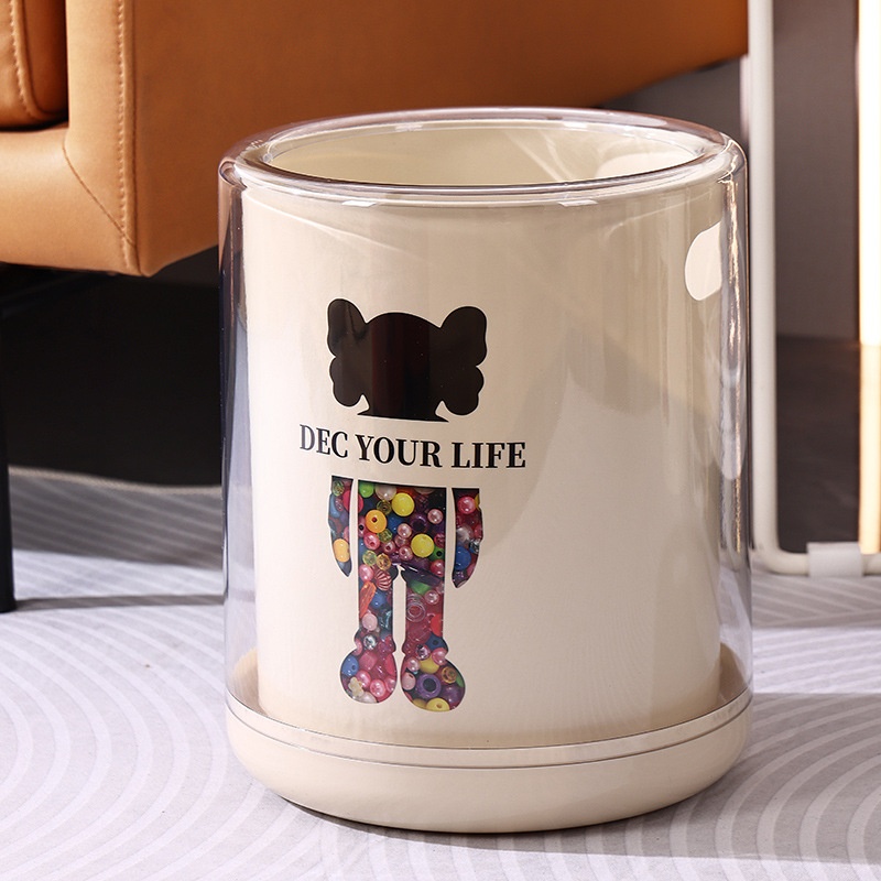 Jianche Living Room Trash Can Household Bedroom Large Capacity Trash Can Light Luxury Modern Simple Value Large Trash Can