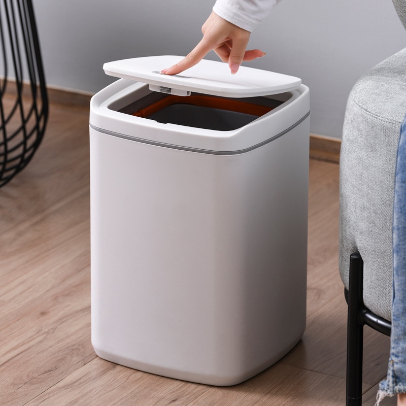 Pop-up Lid Trash Can Household Living Room Bathroom Toilet With Lid Modern Simple Automatic Packaging Kitchen Waste Special Barrel