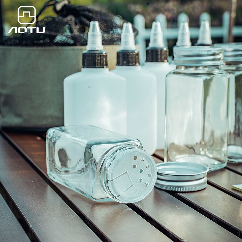 Seasoning Bottle Household Seasoning Box Combination Set Pepper Bottle Salt Shaker Seasoning Bottle Outdoor Barbecue Seasoning Jar