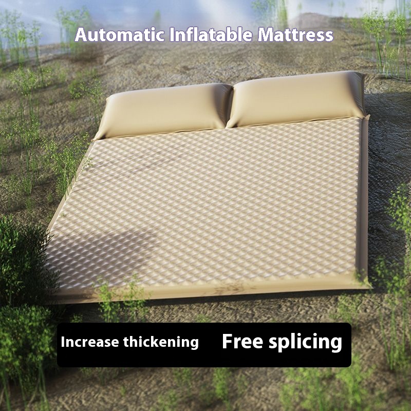Automatic Inflatable Mattress Sleeping Pad Camping Moisture-proof Mat Outdoor Camping Picnic Picnic Double Air Mattress Tent Floor Mat