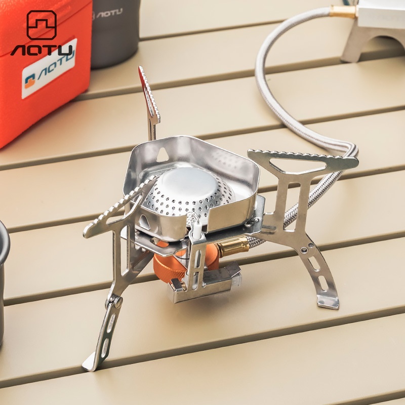 Outdoor Camping Stove Head Stove Picnic Split Windproof Gas Stove Portable Stove Long Gas Tank Interface Stove Head