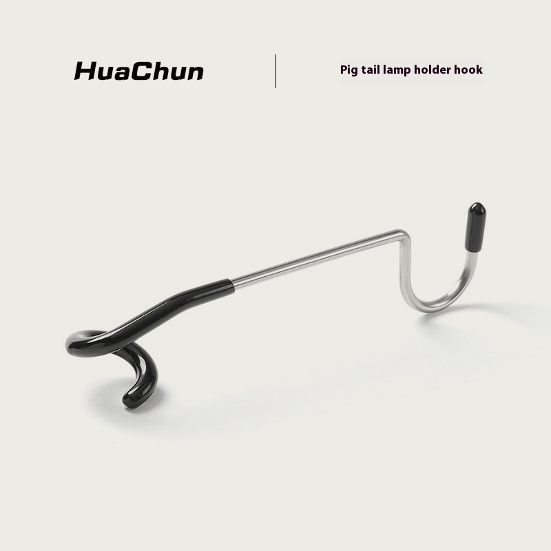 Multi-specification Stainless Steel Pig Tail Storage Hook Outdoor Multi-function SNon-slip Hook Camping Light Pole Hook