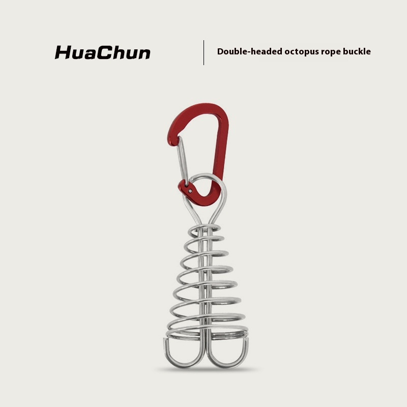 Outdoor Tent Awning Windproof Fixed Rope Buckle Tent Clip Wind Rope Buckle Shark Clip Double Head Octopus Rope Buckle
