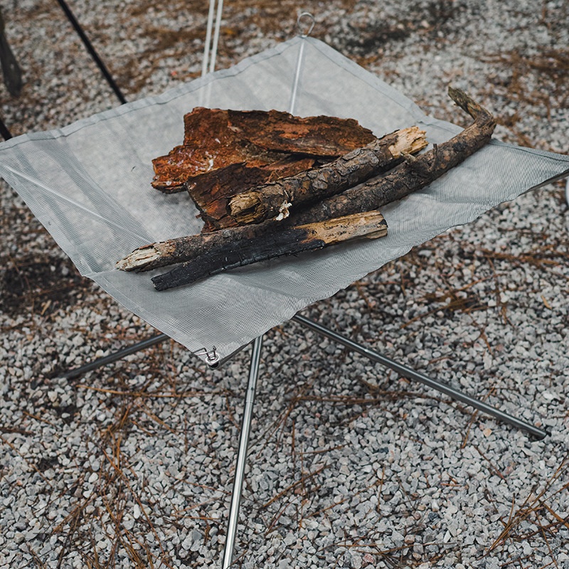 Camping Picnic Self-driving Portable Storage Stainless Steel Burning Rack Outdoor Wood Stove Heating Stove Bonfire Rack