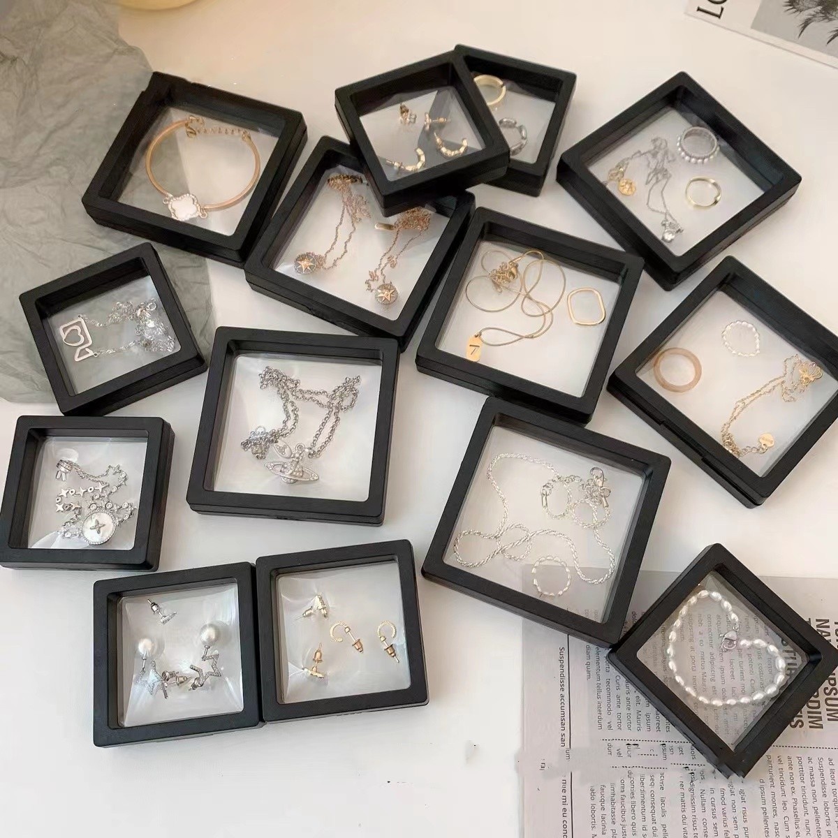 One-piece Distribution Special Auction Link PEFilm Dustproof Box Waterproof Anti-oxidation Jewelry Box Jewelry Box Gift Box