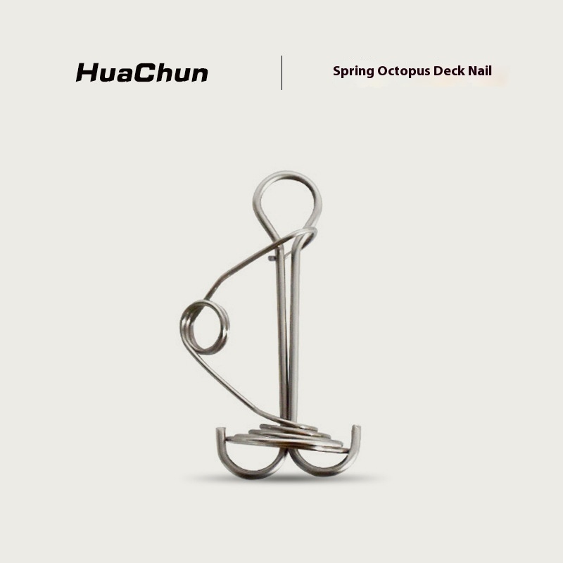 Outdoor Octopus Deck Nail Rope Buckle High Strength Torsion Spring Buckle Camping Tent Fish Bone Ground Nail Windproof