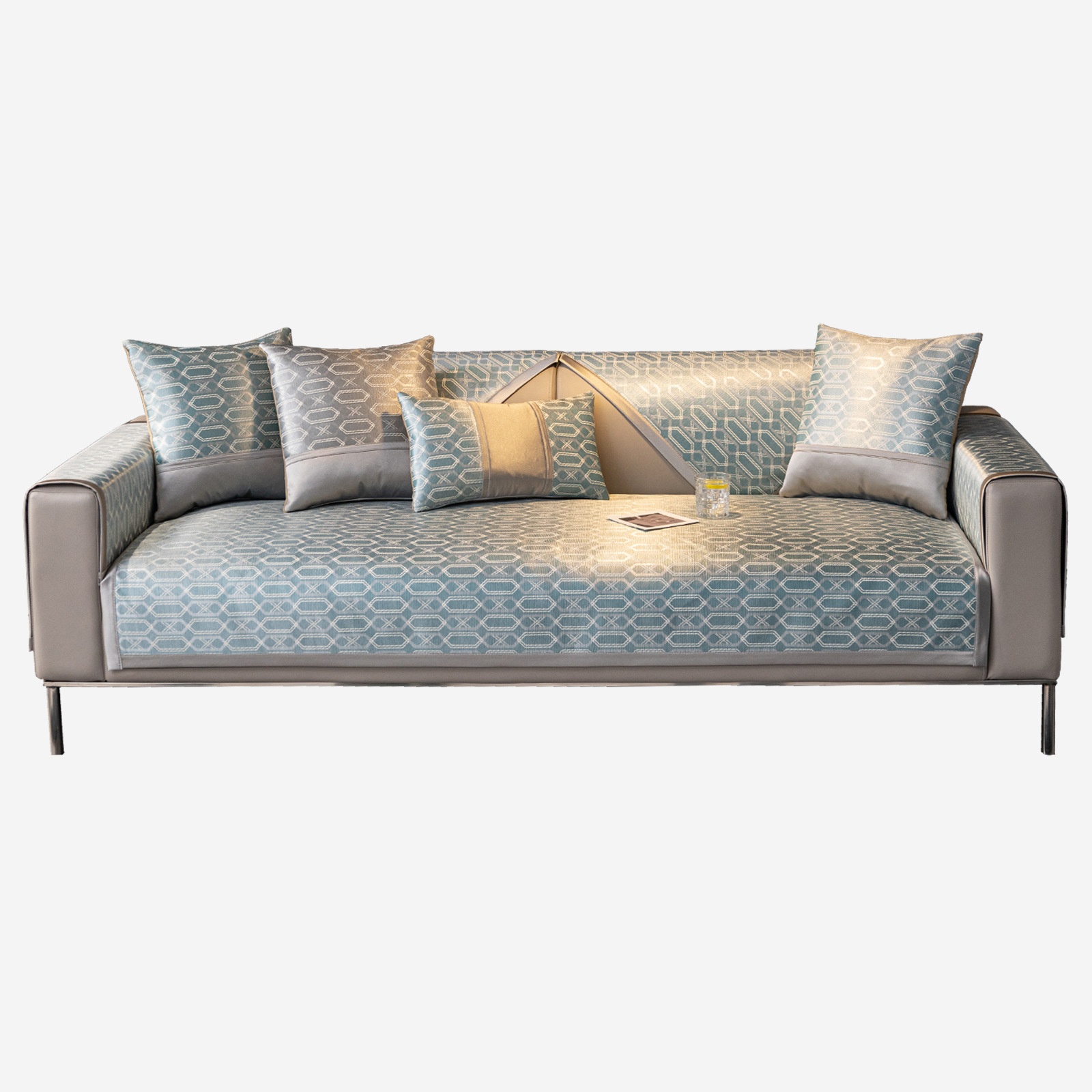 Summer Ice Silk Sofa Cushion Ice Silk Cool Mat Seat Cushion Non-slip Sofa Cover Sofa Cover