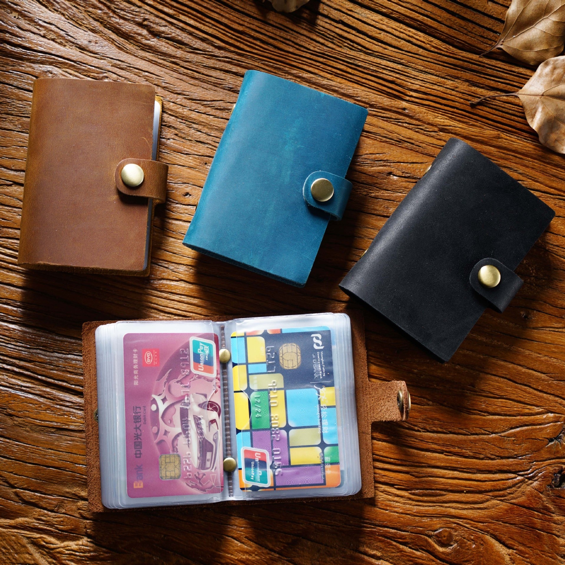 Genuine Leather Card Holder Women's Multi-card Slot Business Card Holder Cowhide Small Card Holder Men's Card Holder Credit Card Holder Card Pocket