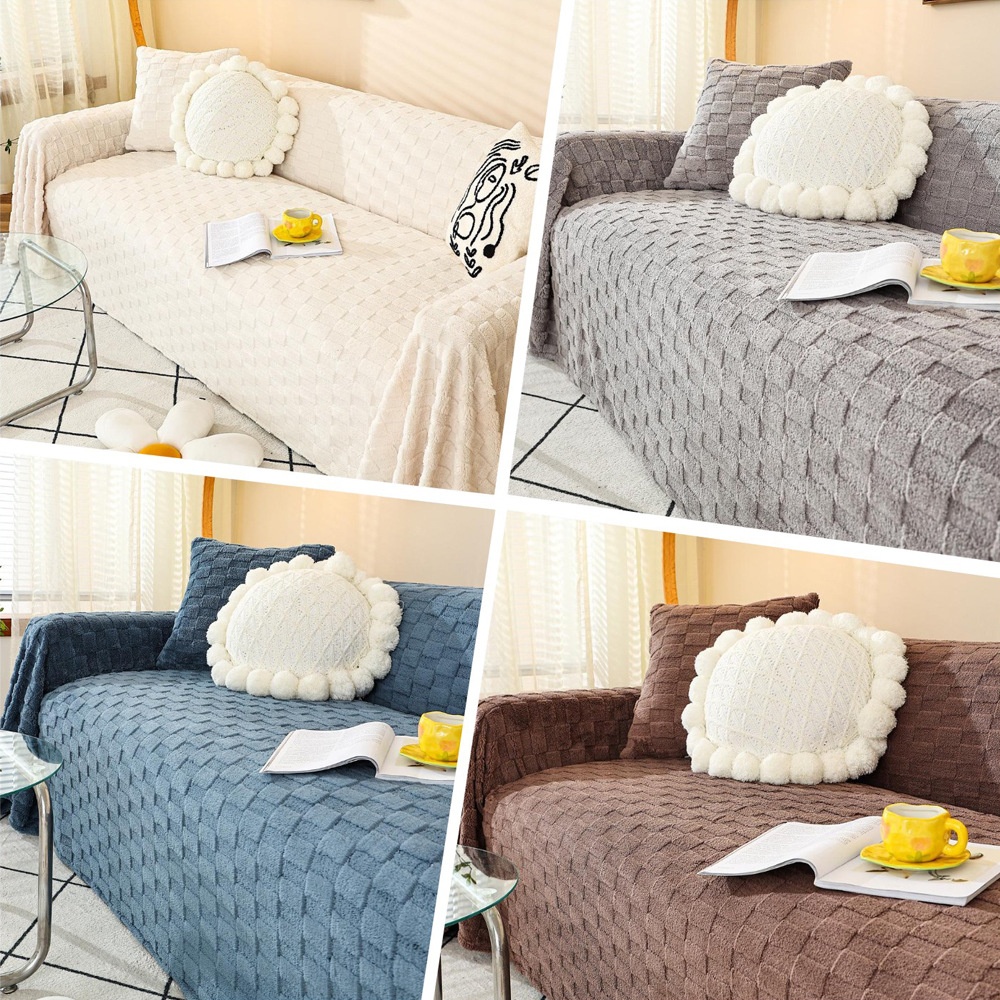 High-end Full Cover Plush Sofa Cover Autumn And Winter Style Heat Storage Warm Sofa Blanket Full Cover Sofa Cover Towel
