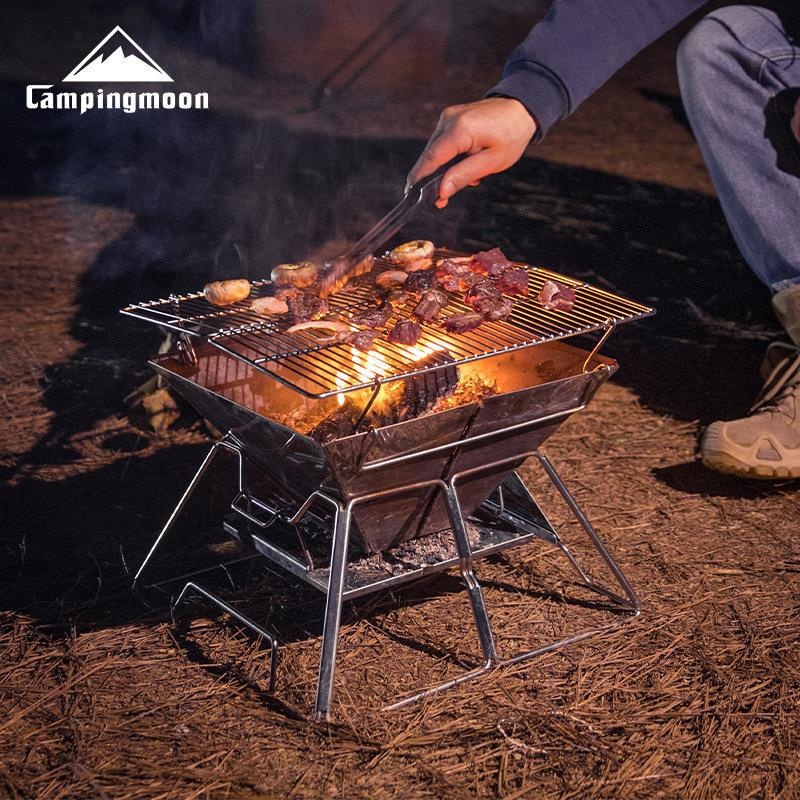 Koman MT-2 Set Outdoor Camping Equipment Heating Fire Table Stainless Steel Folding Portable Camping Barbecue Stove