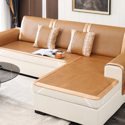Simple Summer Cool Mat Sofa Cushion Summer Style Non-slip Cushion Living Room Universal Sofa Mat Full Cover Sofa Rattan Mat