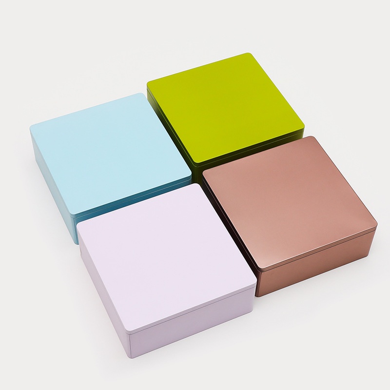 SHigh-grade Tinplate Gift Box Exquisite Tea Metal Creative Packaging Tin Box Moon Cake Box Customization
