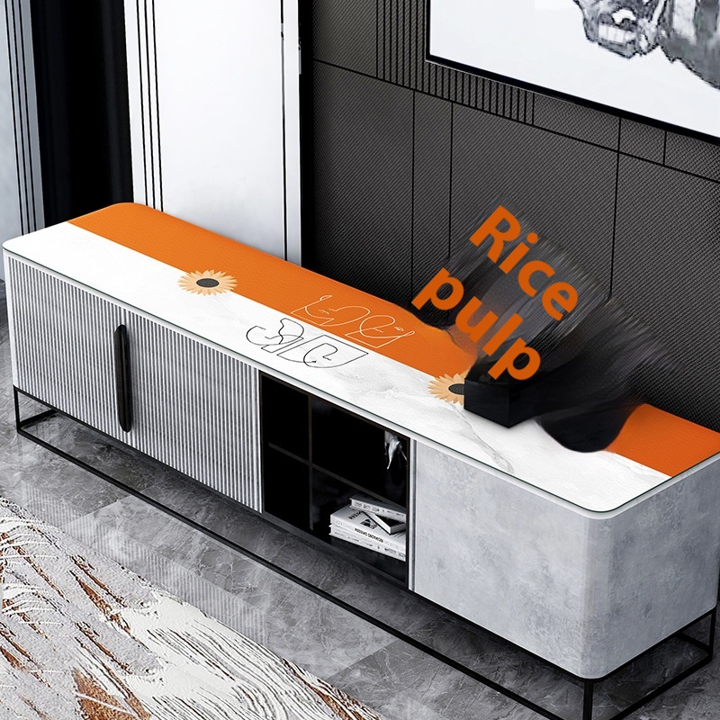 Light Luxury PULeather TVCabinet Dining Table Coffee Table Tablecloth Waterproof And Oil-proof Household Disposable Dining Table Cover Cloth Table Mat
