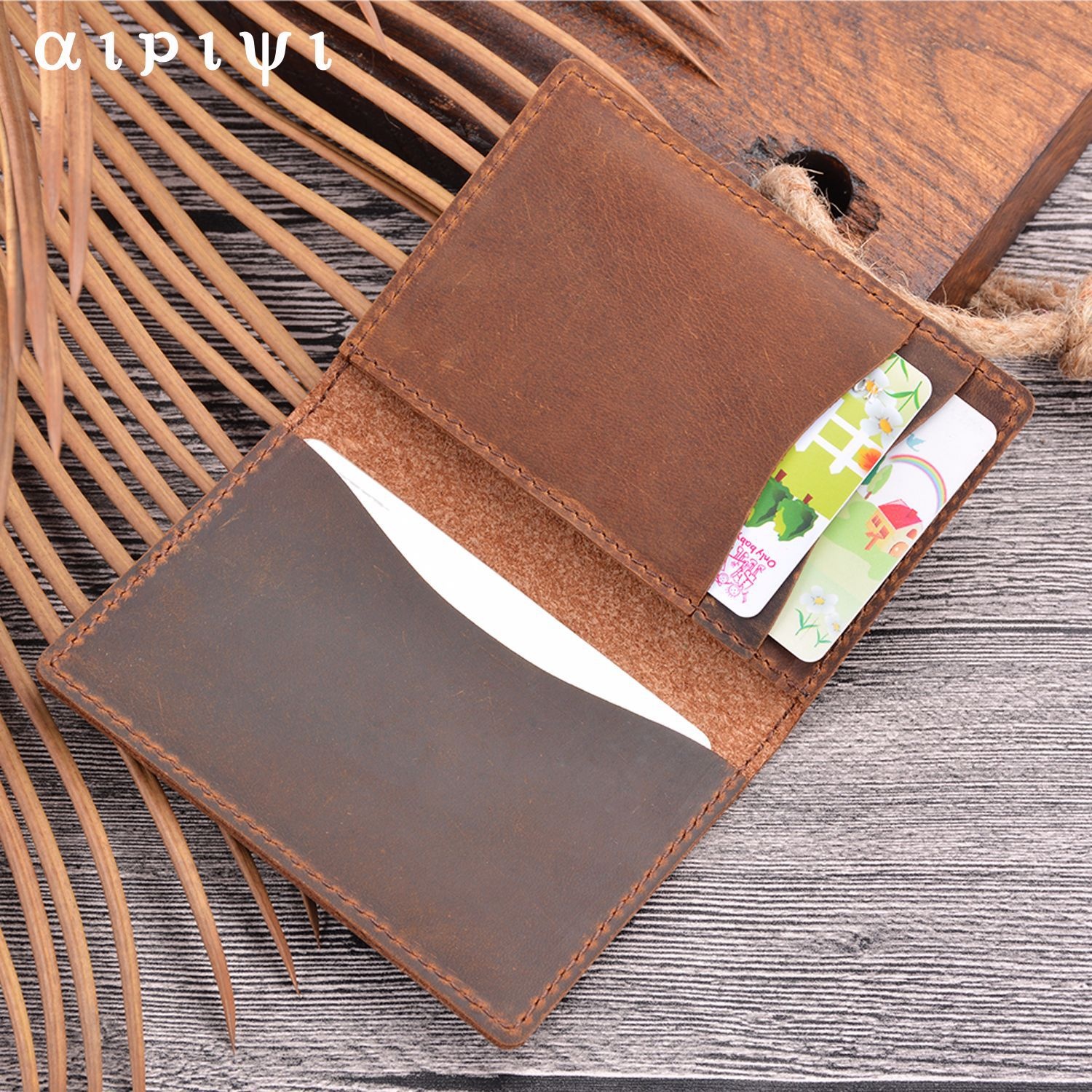 Simple Crazy Horse Leather Retro Men's Casual Cowhide Wallet Card Holder Genuine Leather Wallet Foreign Trade