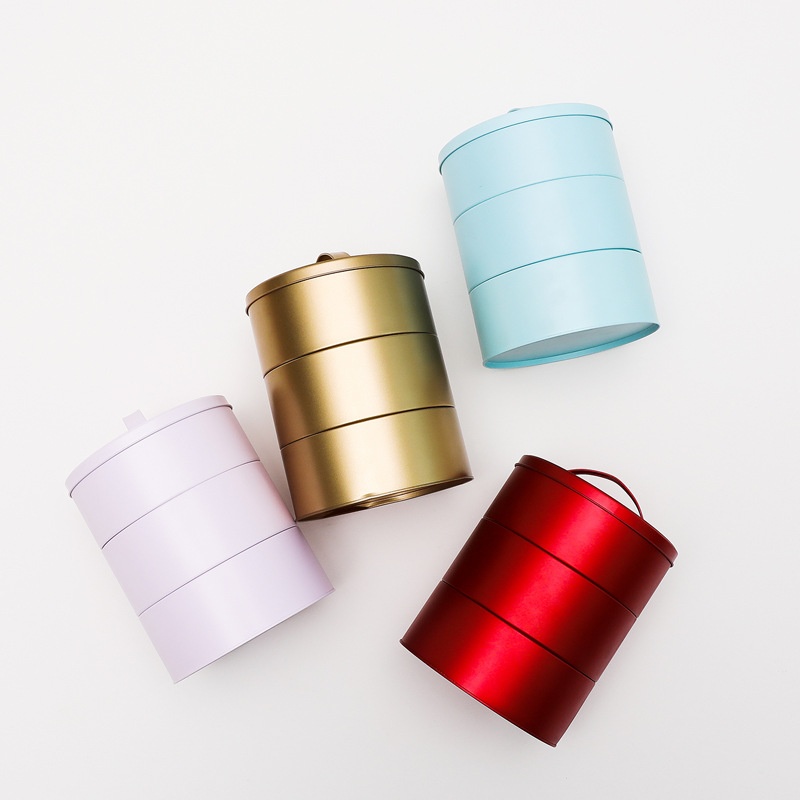 High-end Packaging Creative Gift Box Round Tinplate Box Moon Cake Box Rice Dumpling Gift Box Printing