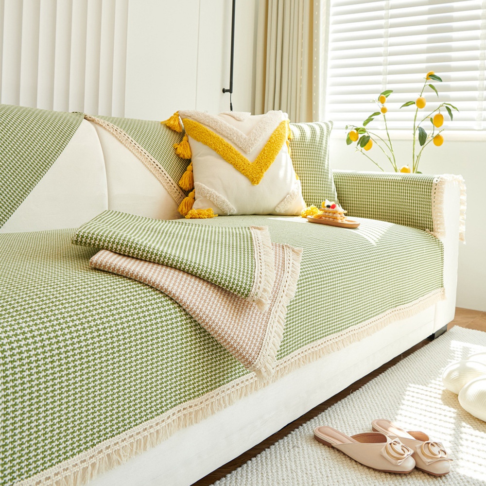 Thickened Japanese Cotton And Linen Sofa Cushions For All Seasons Old Coarse Cloth Non-slip Sofa Cover Backrest Cover