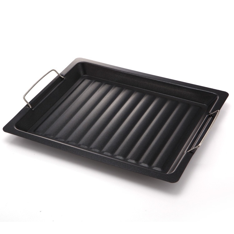 SBarbecue Accessories Thickened Baking Tray Non-stick Frying Pan Outdoor Barbecue Tools Barbecue Supplies