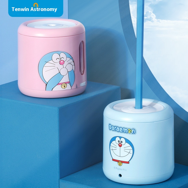 Astronomy Cartoon Pattern Electric Pencil Sharpener Primary School Student Learning Supplies Semi-automatic Pencil Sharpener Battery Model8035