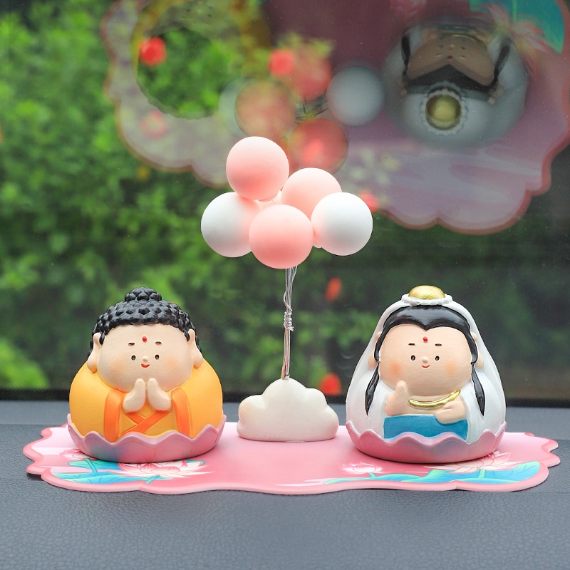 Creative PVCCar Good Luck Ornaments Anti-slip Mat Car Center Console Decorative Storage Mat